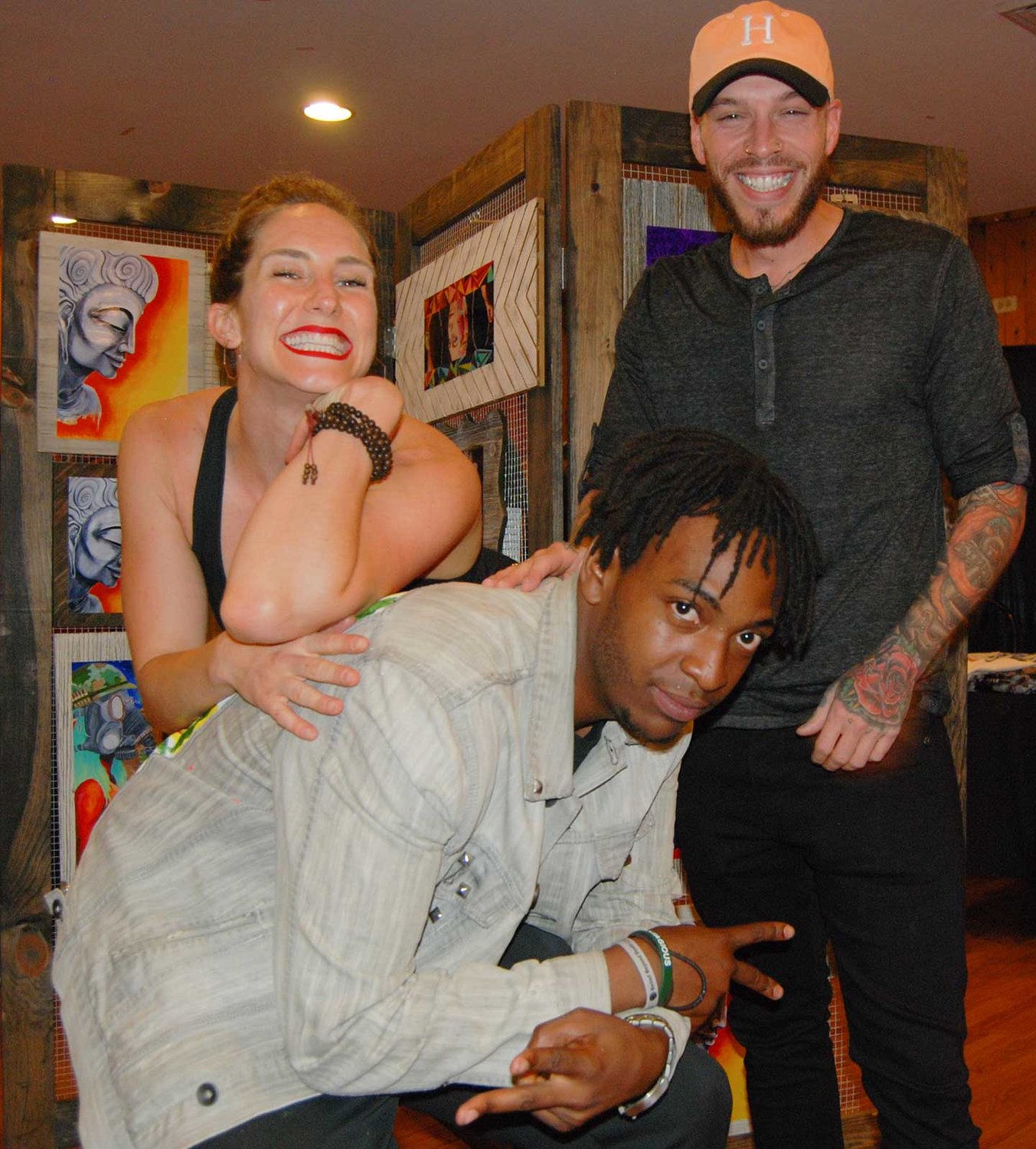 “Young, hip & talented” could have been the title of the pop-up “Creative Art and Design Show” featuring the work of Emily Bishop, Malik Bridges and Josh Deitchman.