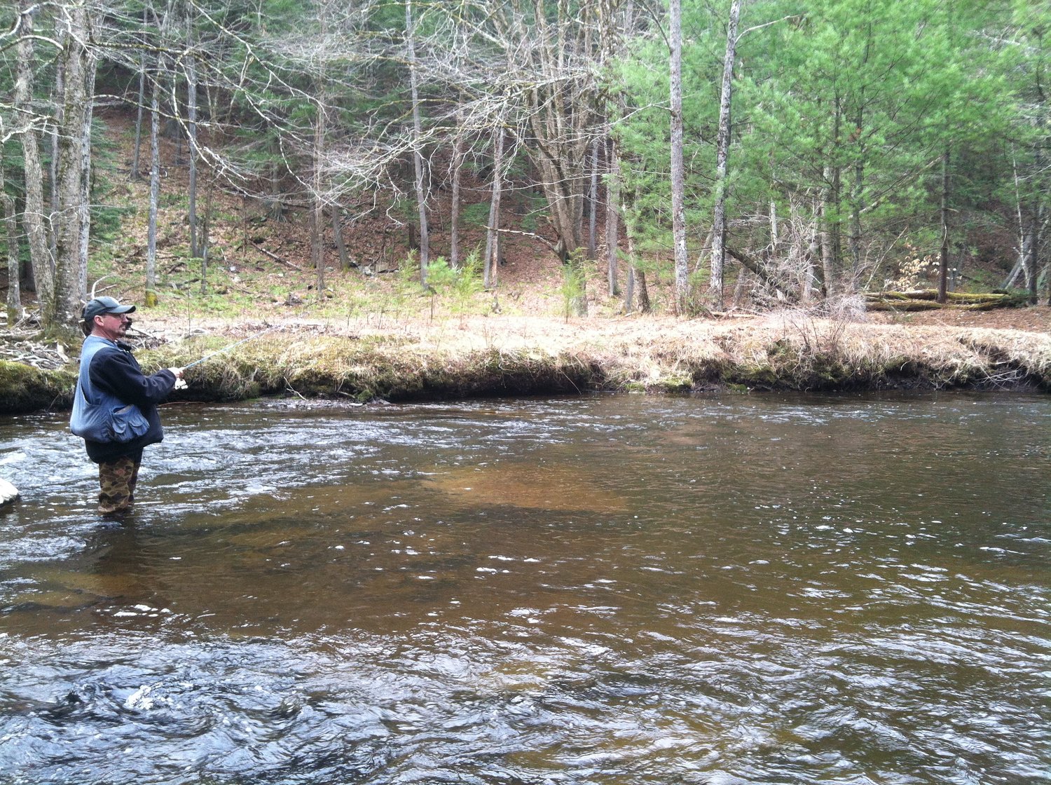 Photo by JohnMichael Tussel

The author fishes in the Lackawaxen River every opportunity he gets.&nbsp;