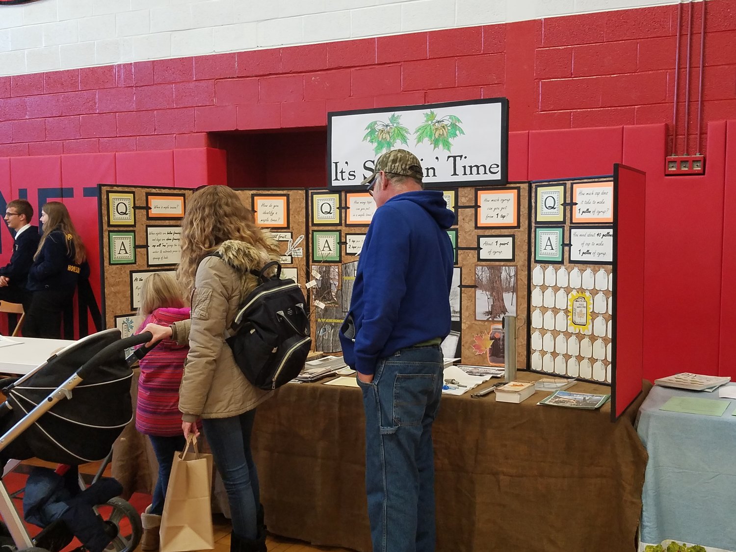 Families stopped at this booth to learn about collecting sap and some of the finer points of making Maple Syrup.
