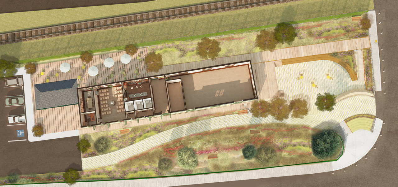 The exterior of the proposed Callicoon Train Depot Visitors Center.