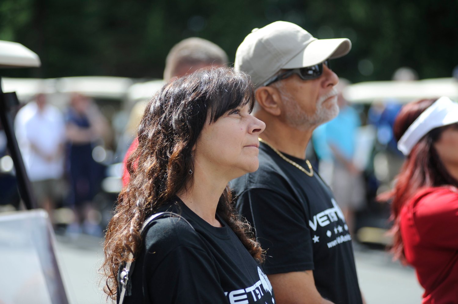 Patriots at attention. Pam and Rich Catero of Milford, PA are staunch supports of VetStock’s mission to combat suicide among the nation’s military.