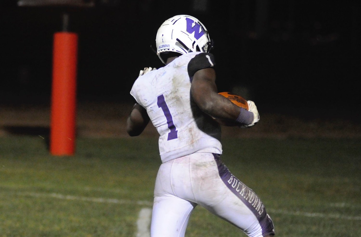 Eighteen-point man. Wallenpaupack’s Agyei Shadrak scored on a blistering 75-yard KO return to open up the second half at 11:49. In the second quarter he scored on a 20-yard reception, and in the final frame scored again on a 31-yard run, earning him a hat trick and the Shrine Bowl XXVIII MVP trophy.