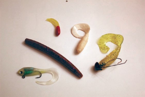 Soft plastic lures like these make big claims of biodegradability but are often quite the opposite.