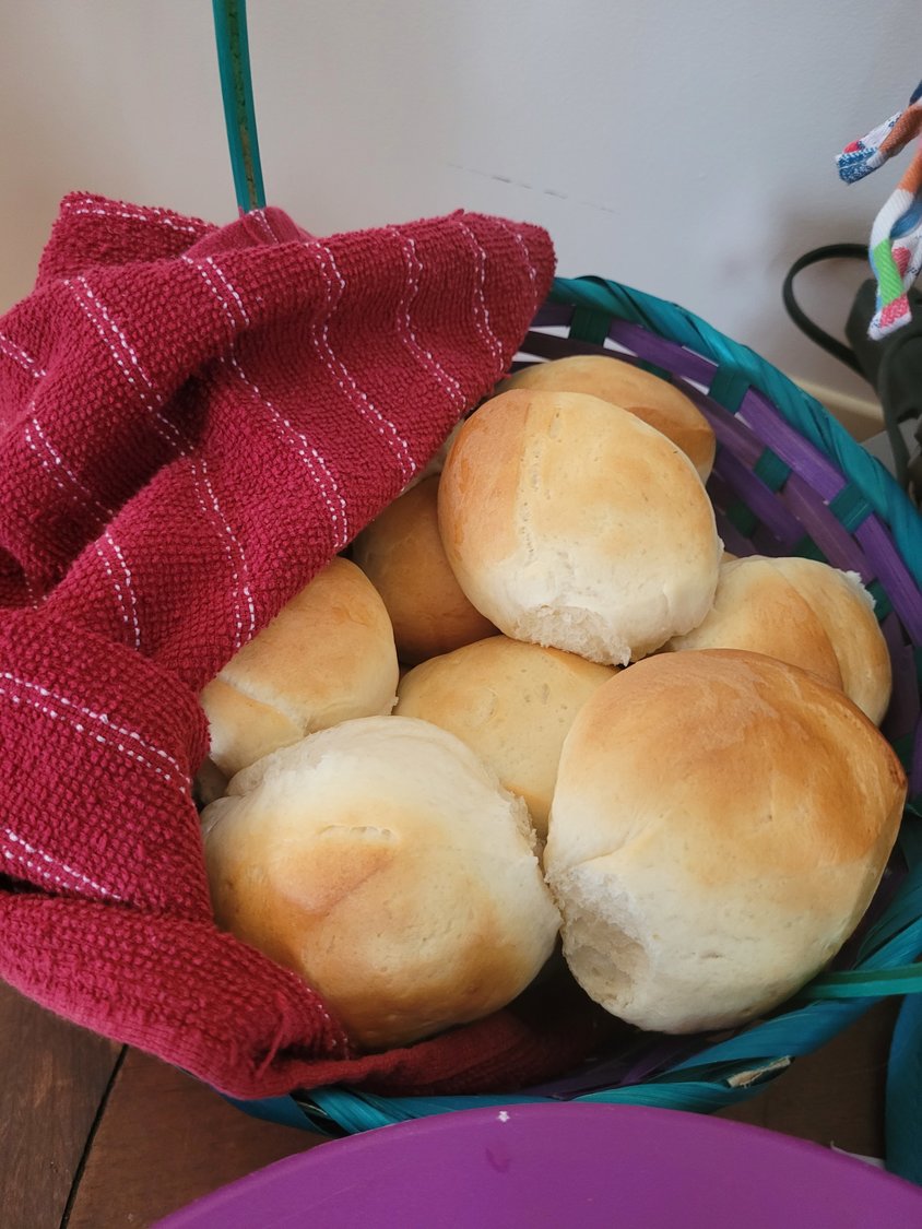 Fresh dinner rolls, so quick to make it’s almost like I planned ahead.